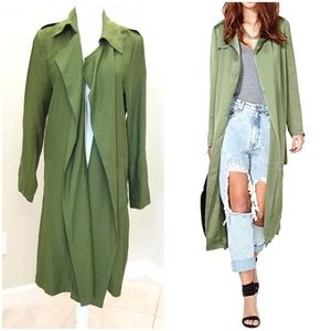 Nordstrom’s army green trench duster